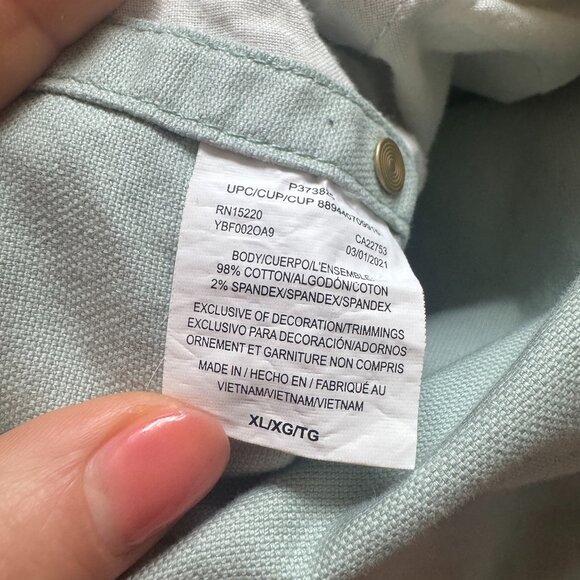 Liberty Women’s Overalls Light Green Size XL - Picture 2 of 4